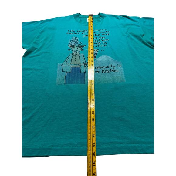 Vintage 1990s "life will be much easier if men would" Graphic TShirt XXL Grandma - Picture 4 of 9